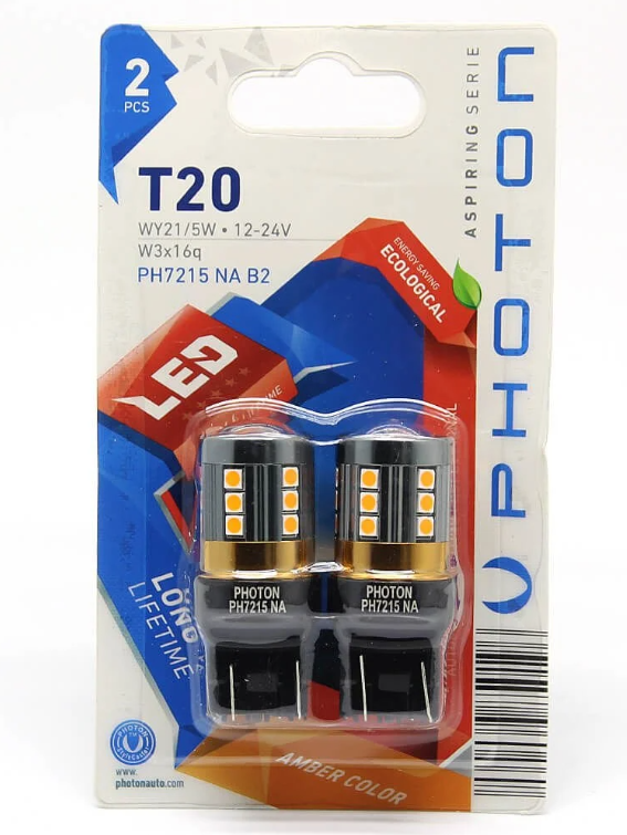 L-PH7215NA B2 - PH7215 NA B2 ’T20 W21/5W 12V-24V LED (2Lİ BLİSTER) [TURUNCU] Led - Oto Yedek Parça Görseli